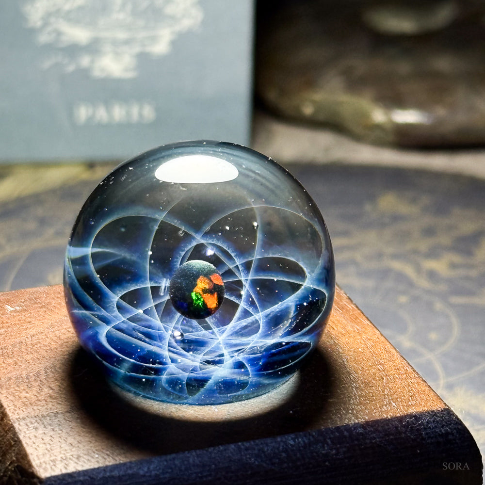 Mini Glass Marble Star Trail Slightly Larger Planet