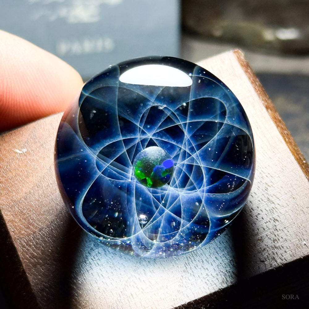Mini Glass Marble Star Trail Slightly Larger Planet