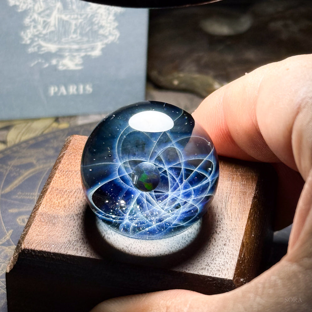 Mini Glass Marble Star Trail Slightly Larger Planet