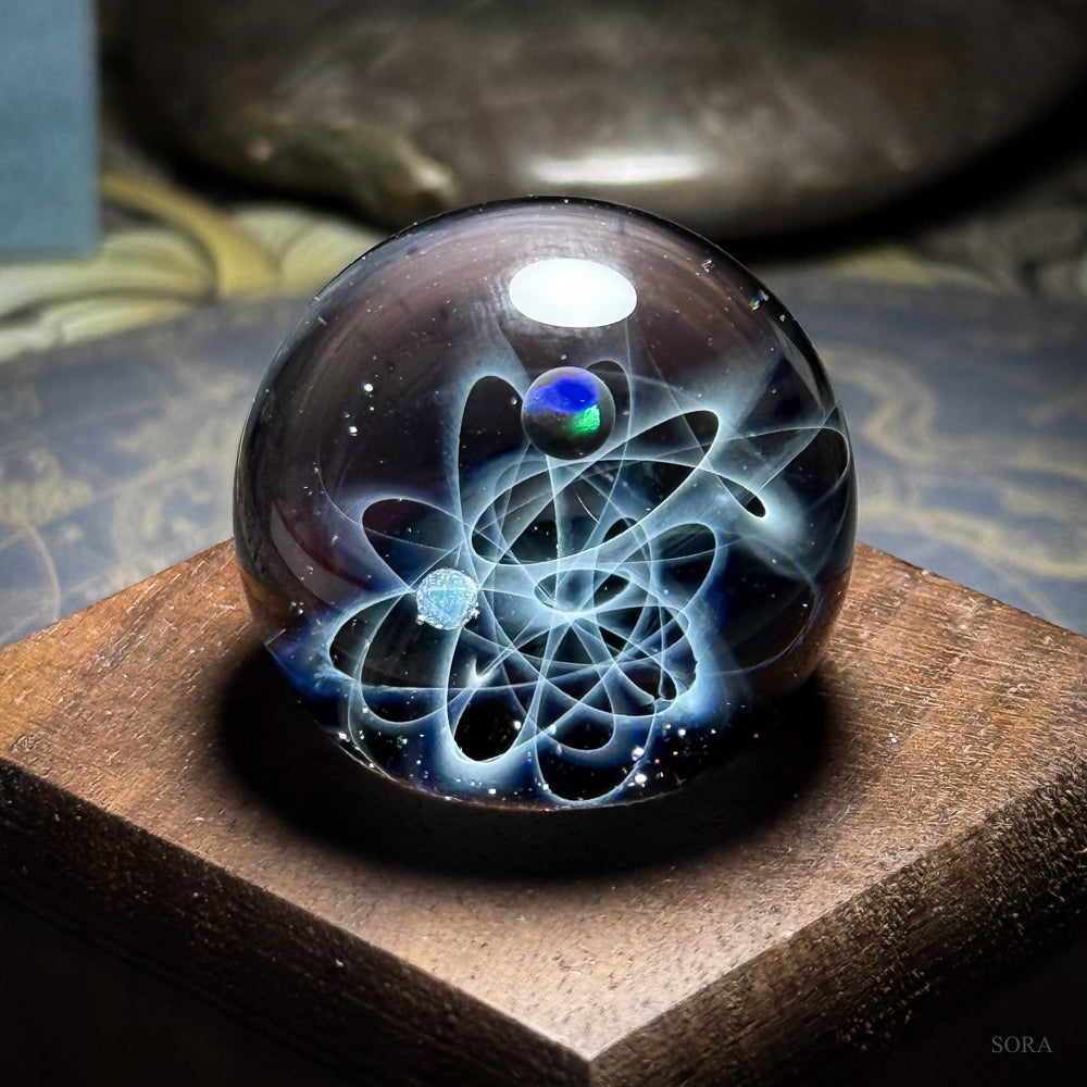 Mini Glass Marble Star Trail Two Planets