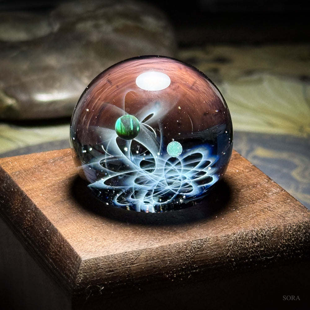 Mini Glass Marble Star Trail Two Planets