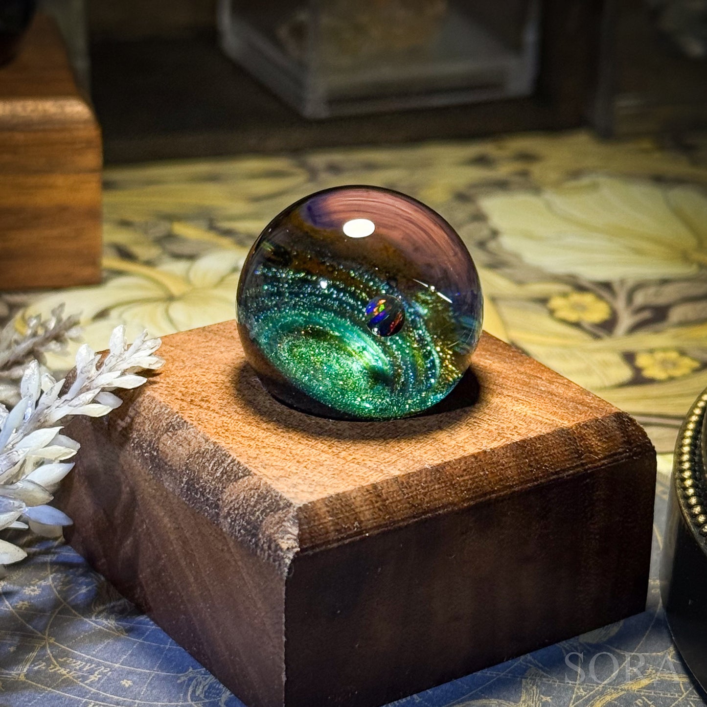 Mini glass marble SORA's Galaxy Sparkle ver.3