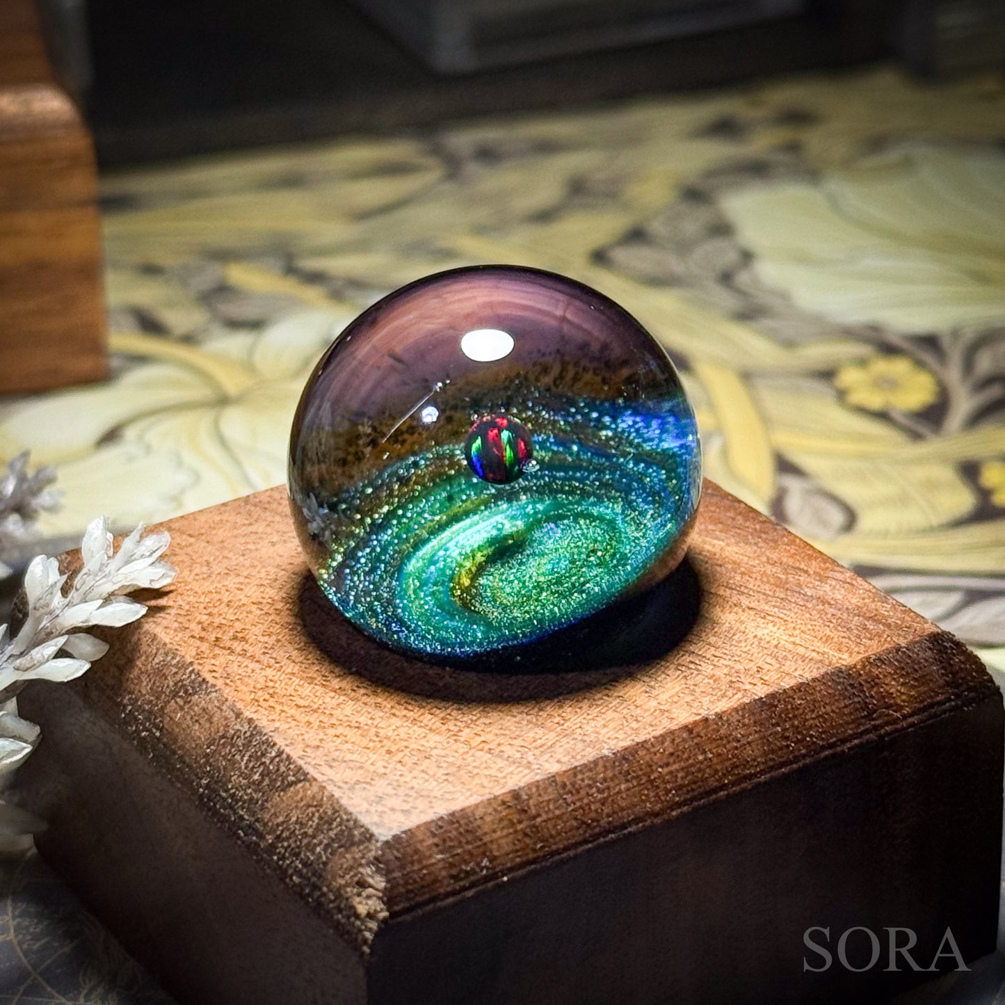 Mini glass marble SORA's Galaxy Sparkle ver.3