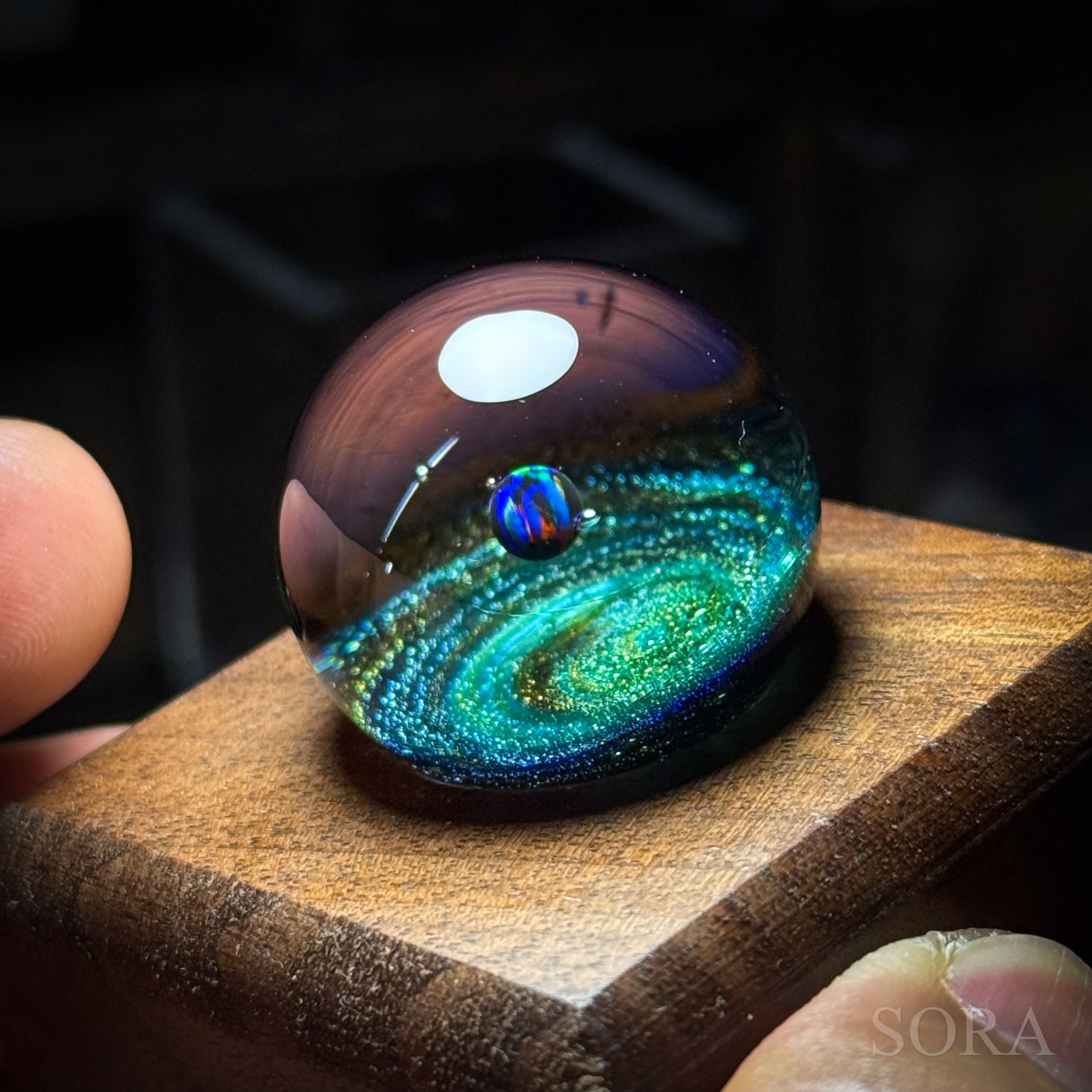 Mini glass marble SORA's Galaxy Sparkle ver.3