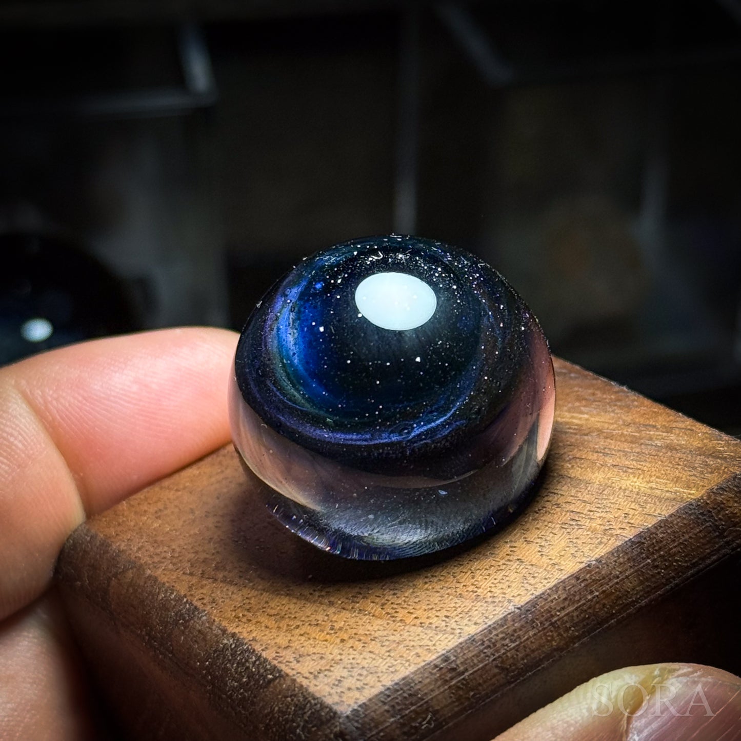 Mini glass marble SORA's Galaxy Sparkle ver.3