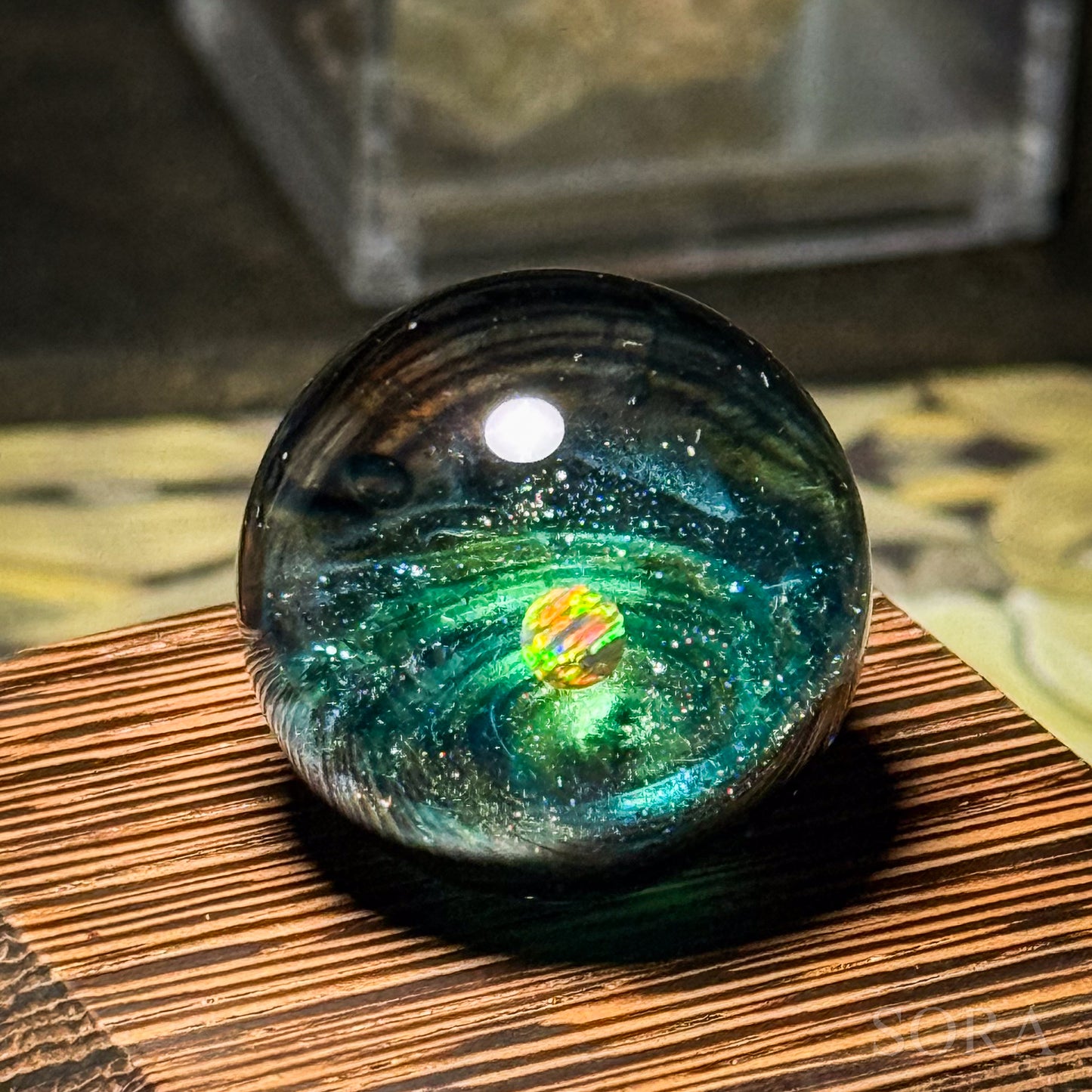 Mini glass marble SORA's Galaxy Sparkle ver.3