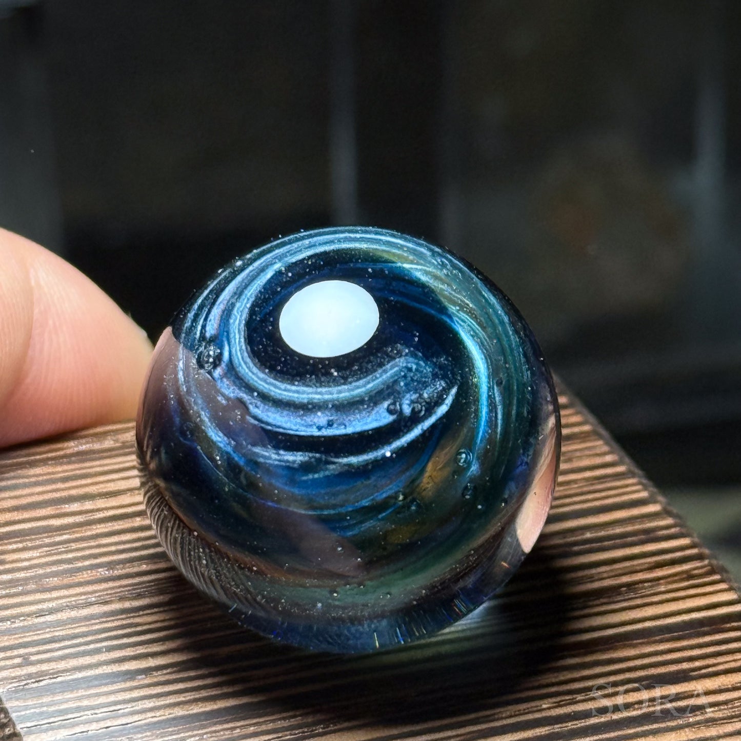 Mini glass marble SORA's Galaxy Sparkle ver.3
