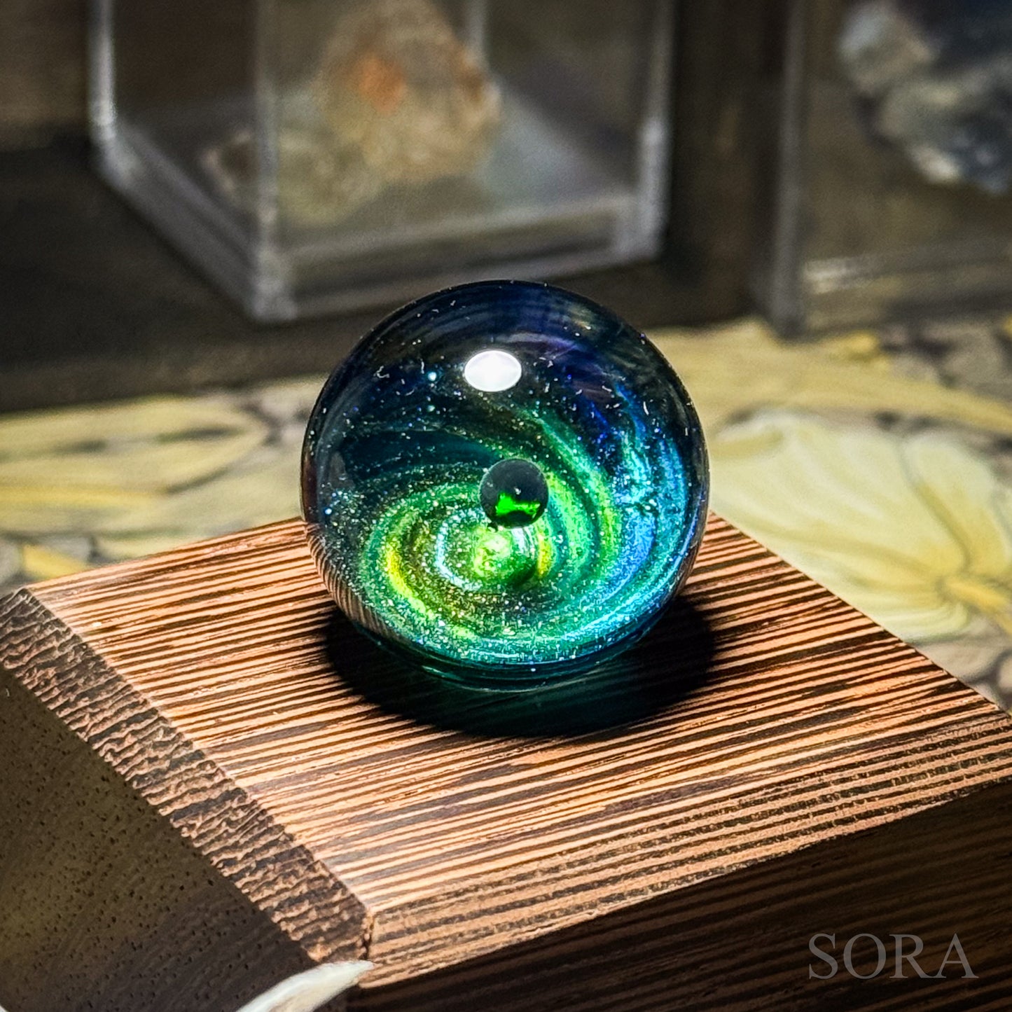 Mini glass marble SORA's Galaxy Sparkle ver.3