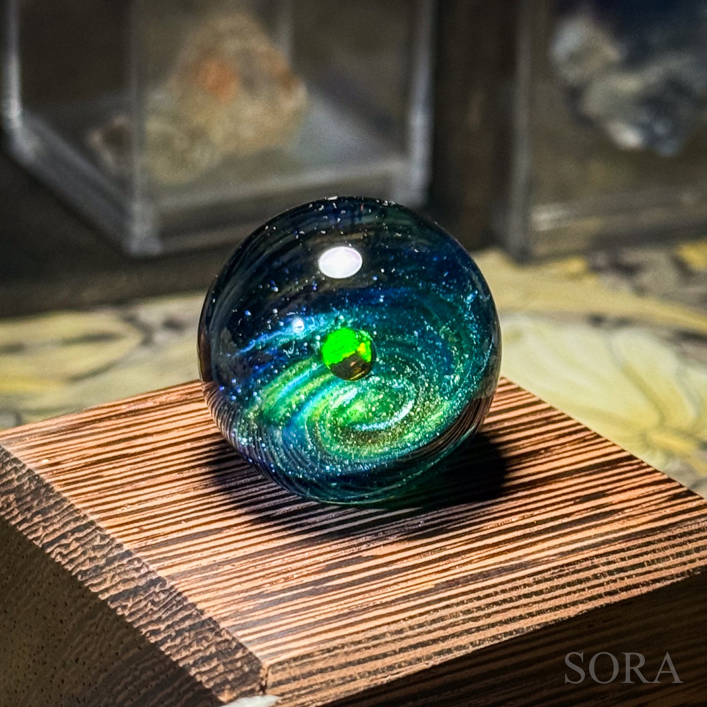 Mini glass marble SORA's Galaxy Sparkle ver.3