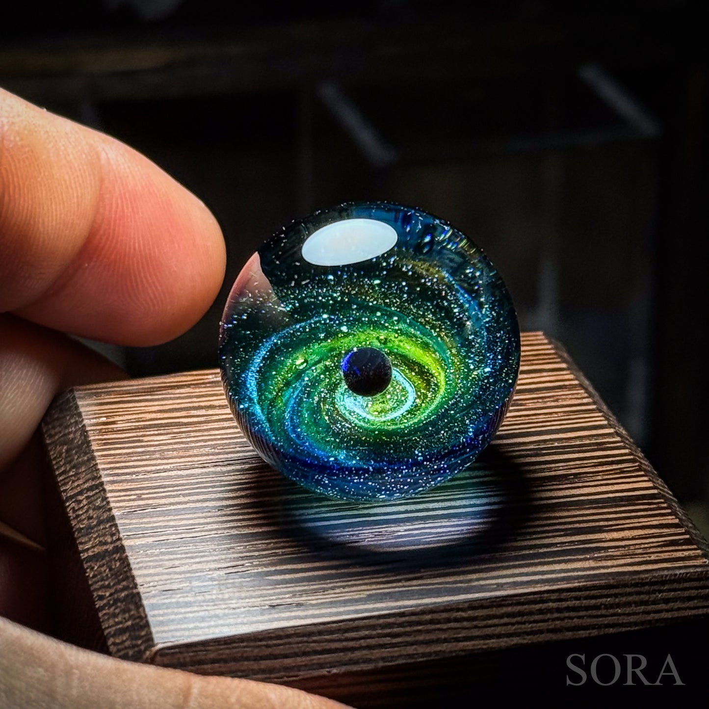 Mini glass marble SORA's Galaxy Sparkle ver.3