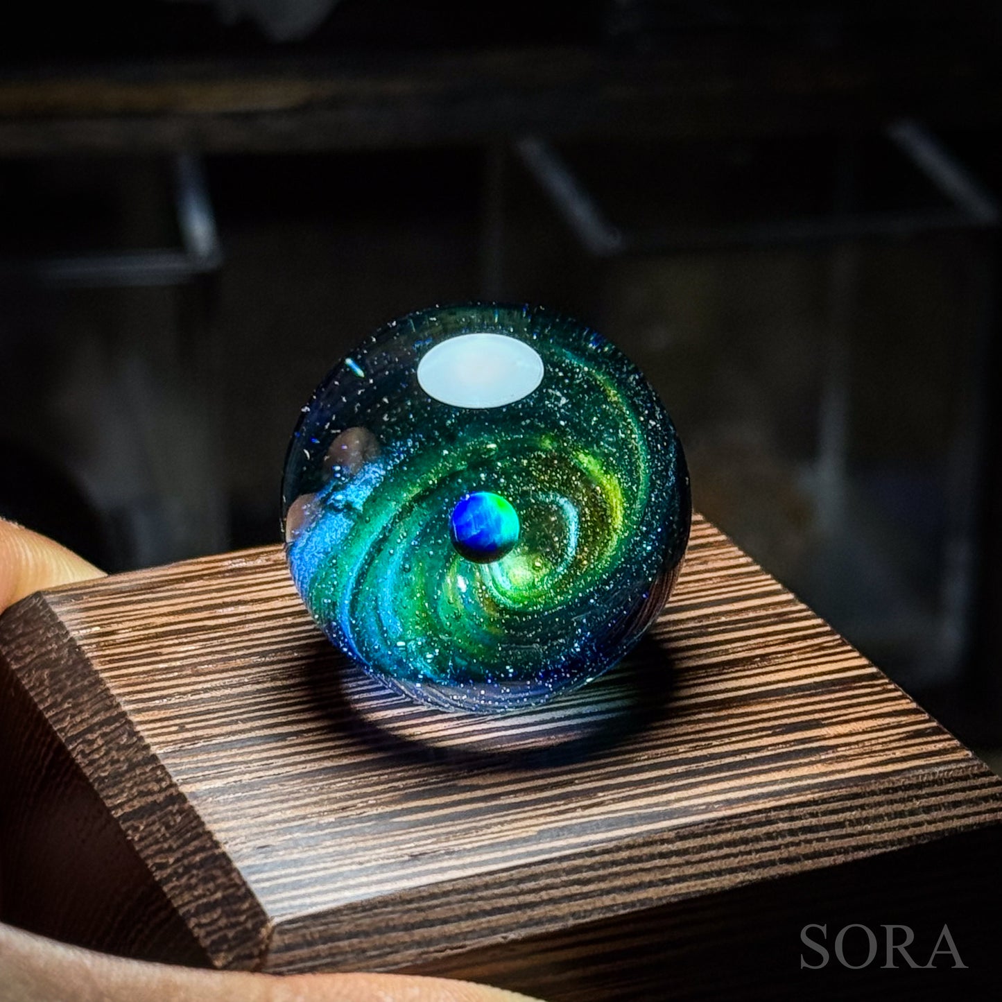 Mini glass marble SORA's Galaxy Sparkle ver.3