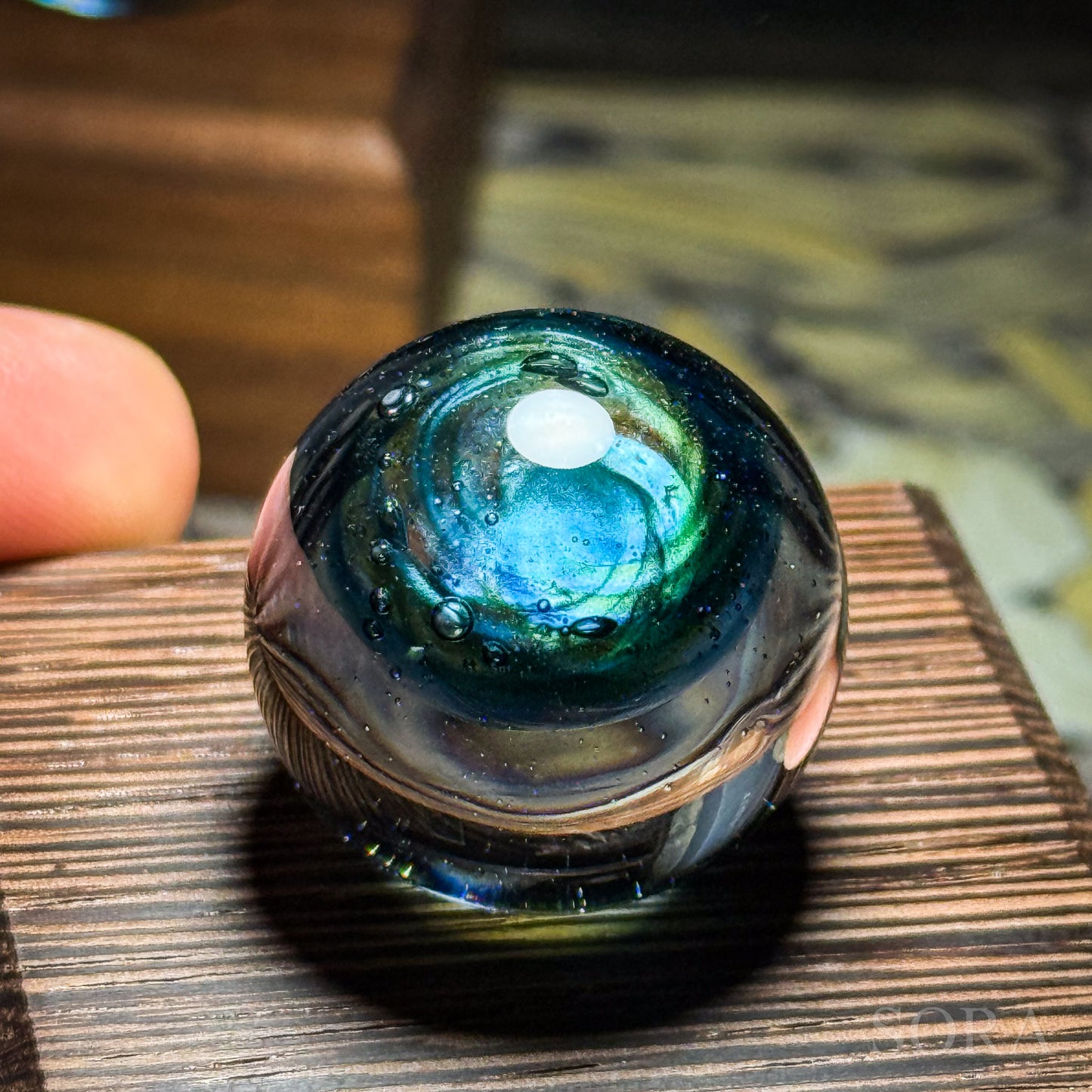 Mini glass marble SORA's Galaxy Sparkle ver.3