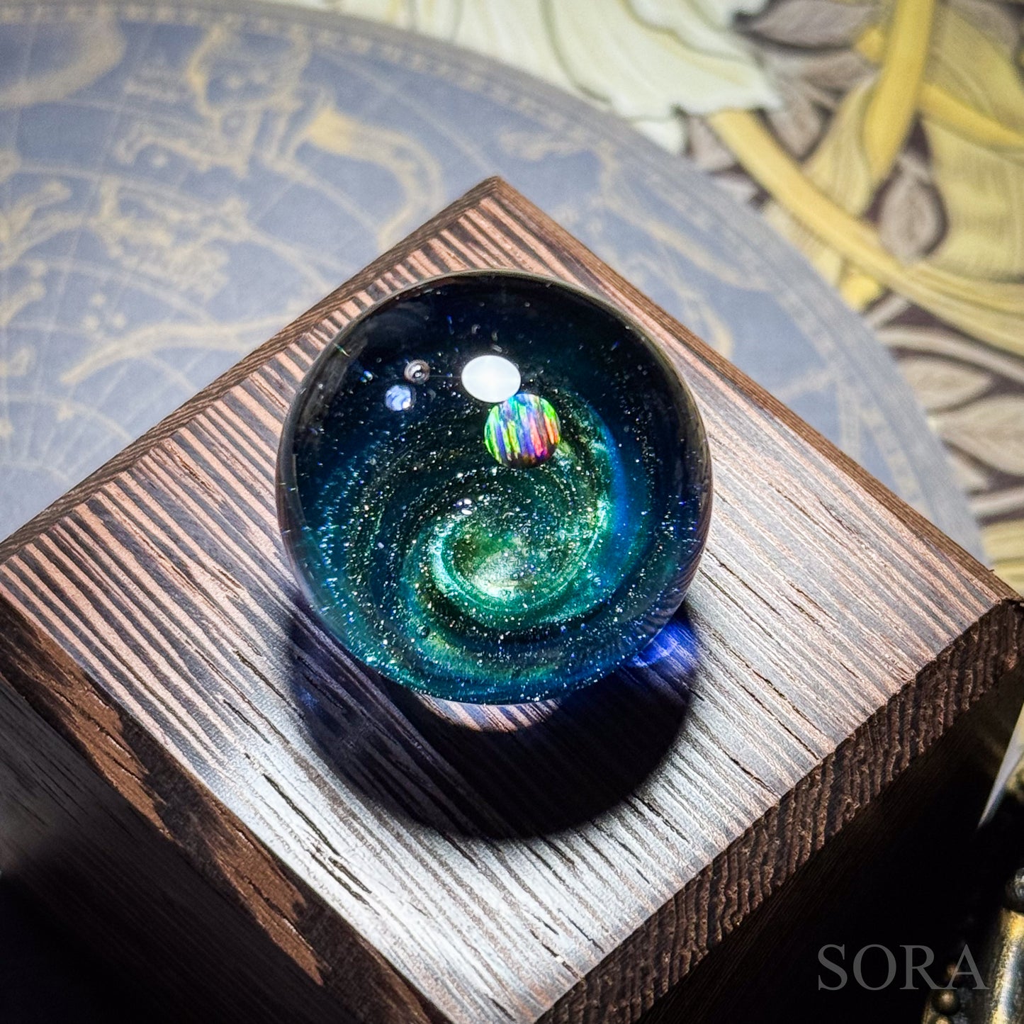 Mini glass marble SORA's Galaxy Sparkle ver.3