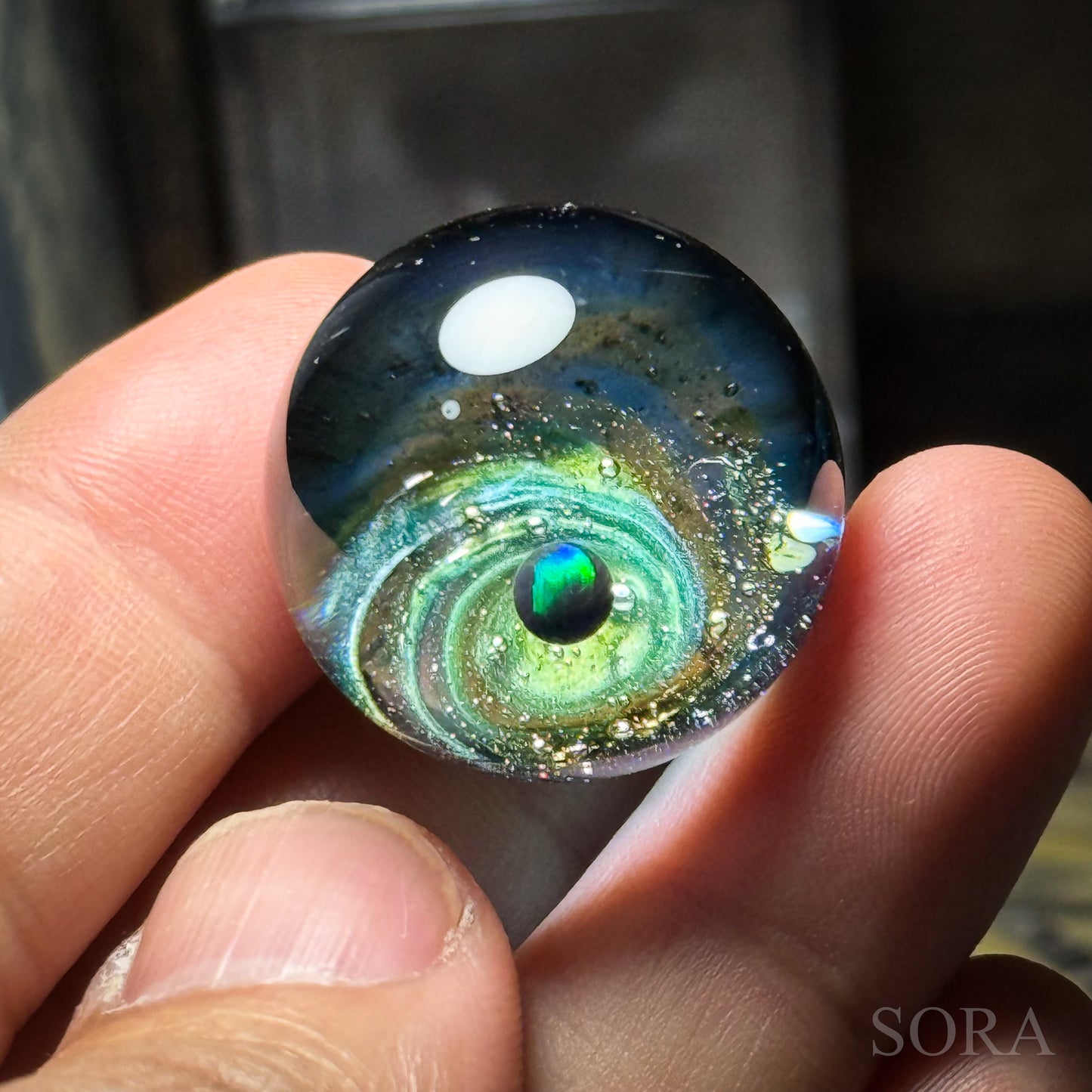 Mini glass marble SORA's Galaxy Sparkle ver.3