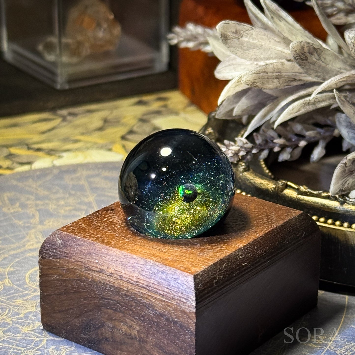 Mini glass marble SORA's Galaxy Sparkle ver.3