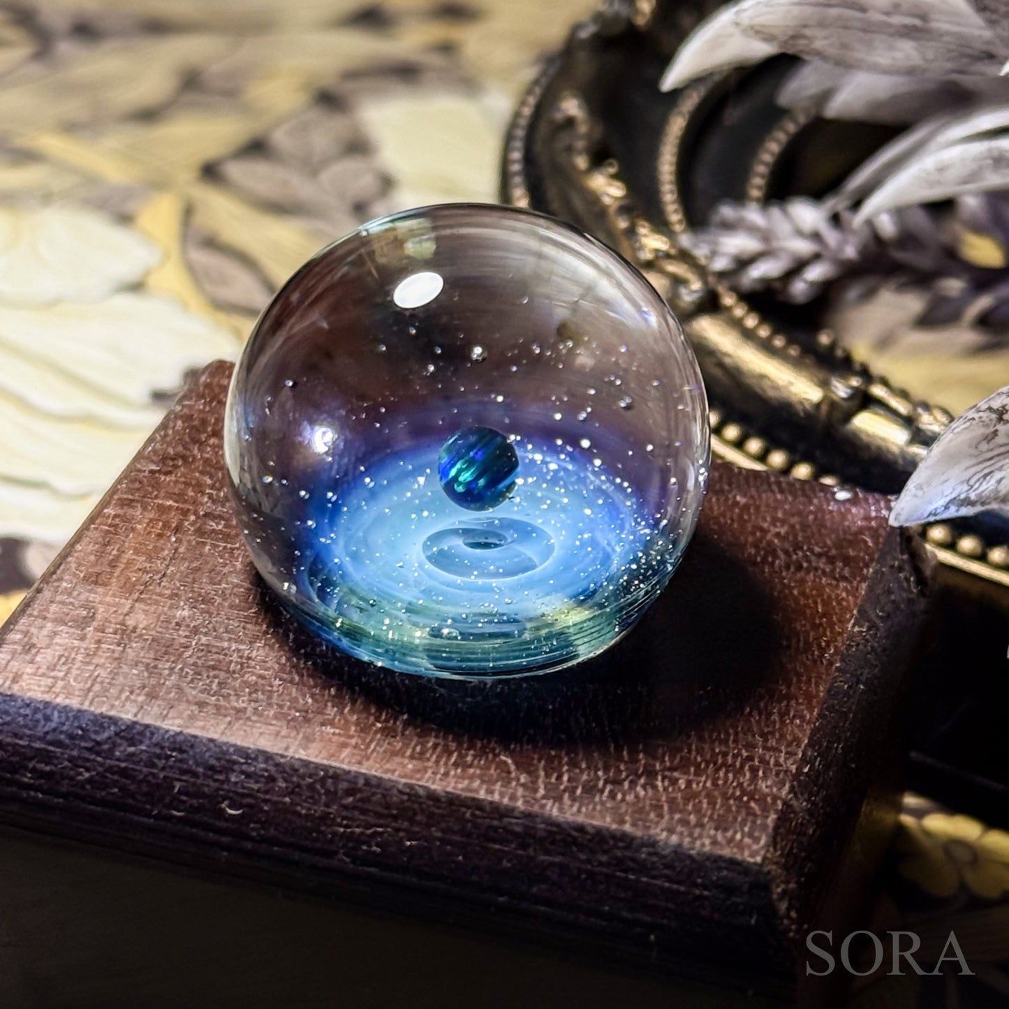 Mini Glass Marble SORA's Sparkling Universe with Companion Star