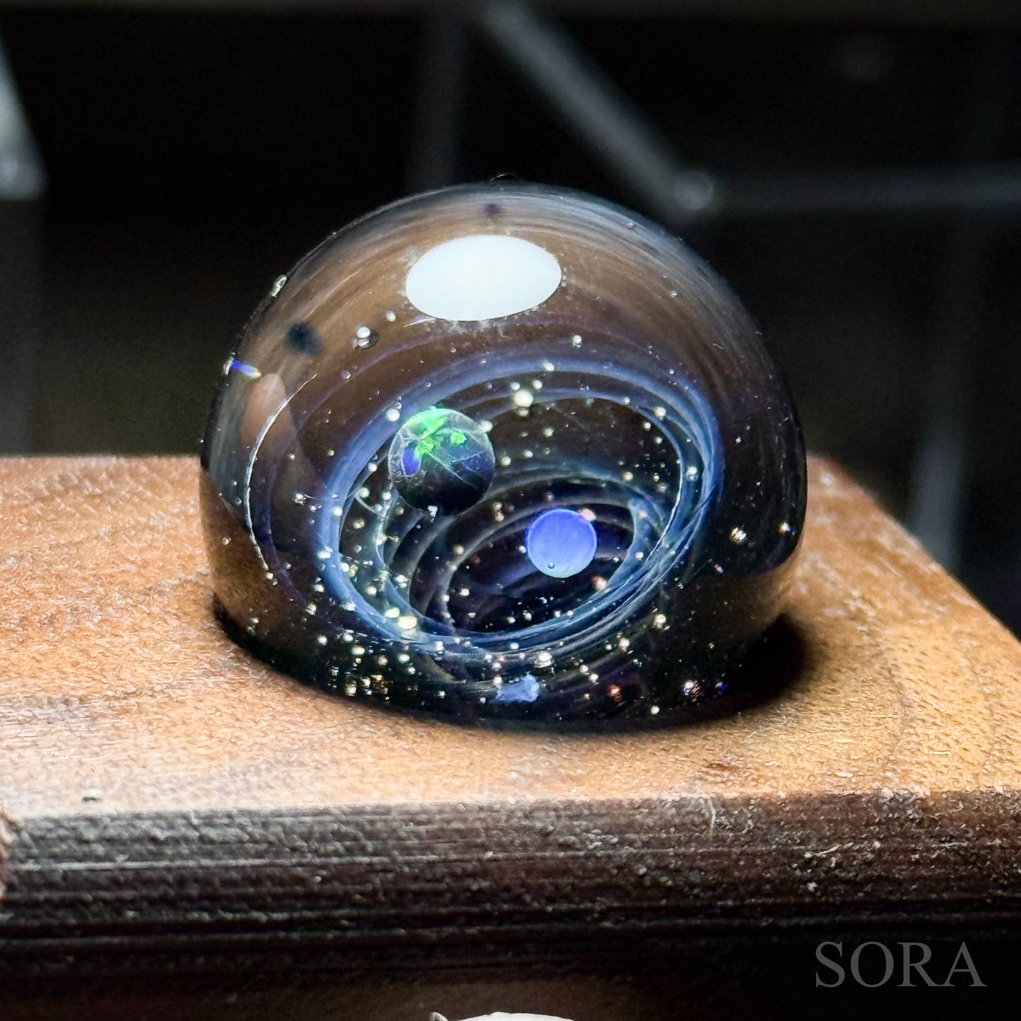 Mini Glass Marble SORA's Sparkling Universe with Companion Star