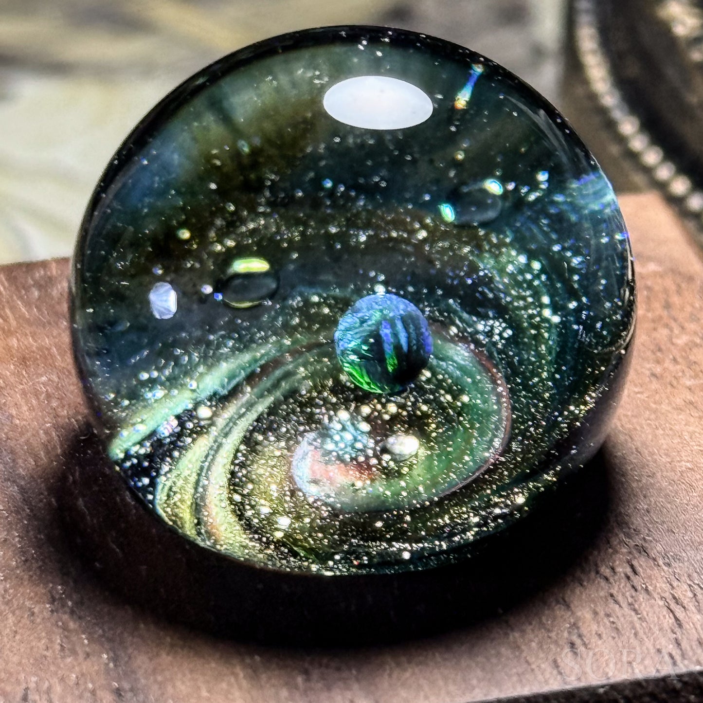 Mini glass marble SORA's Galaxy Sparkle ver.3