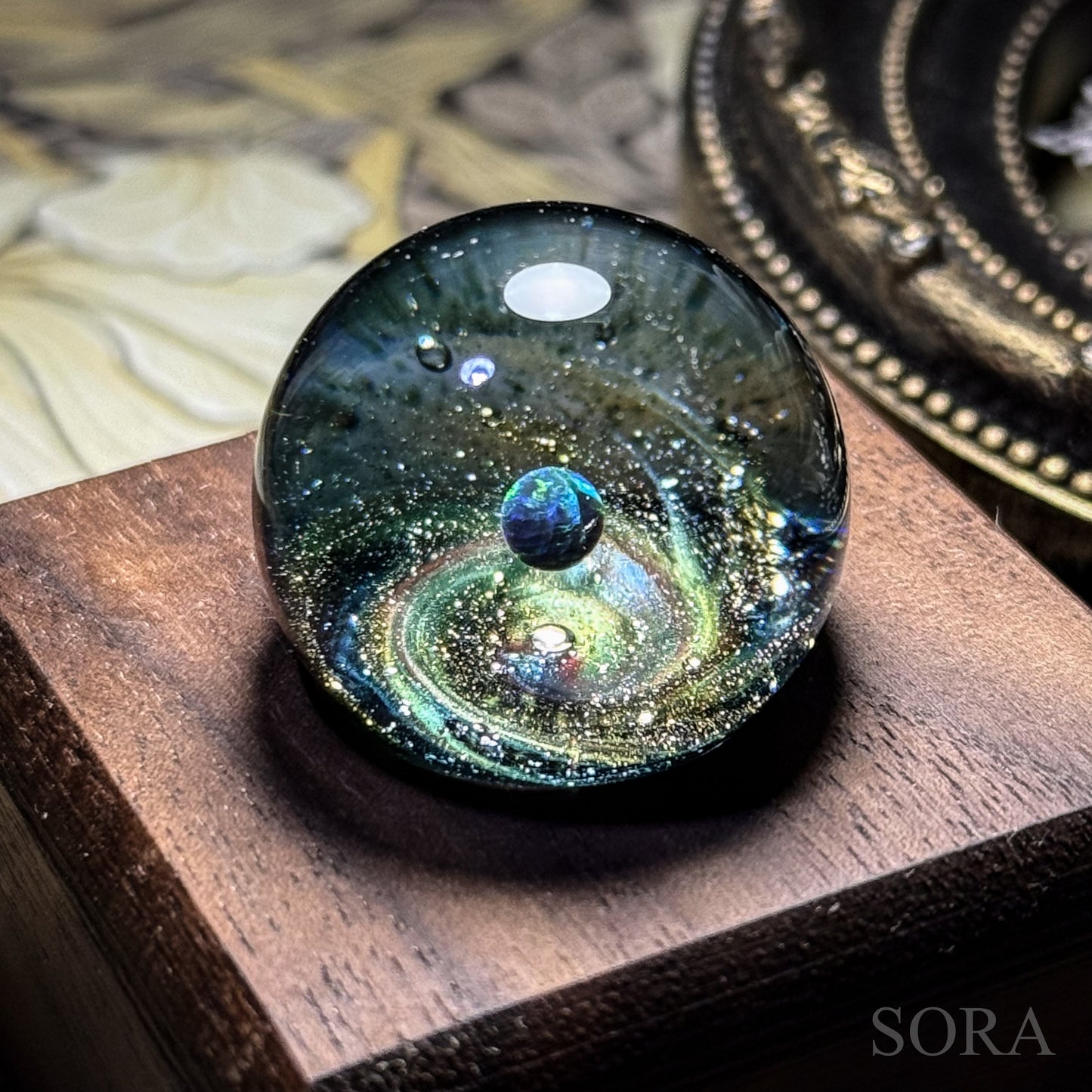 Mini glass marble SORA's Galaxy Sparkle ver.3