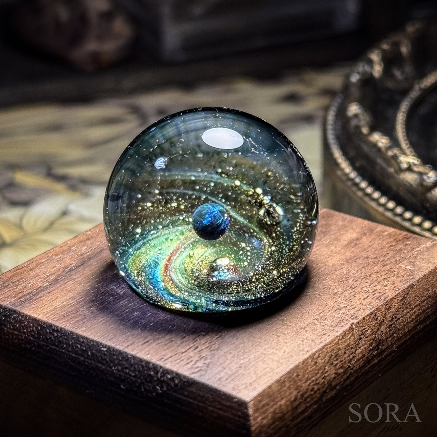 Mini glass marble SORA's Galaxy Sparkle ver.3