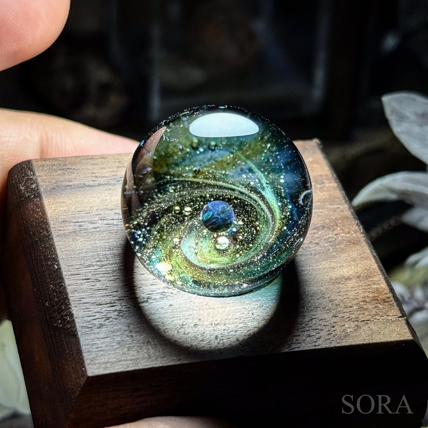 Mini glass marble SORA's Galaxy Sparkle ver.3