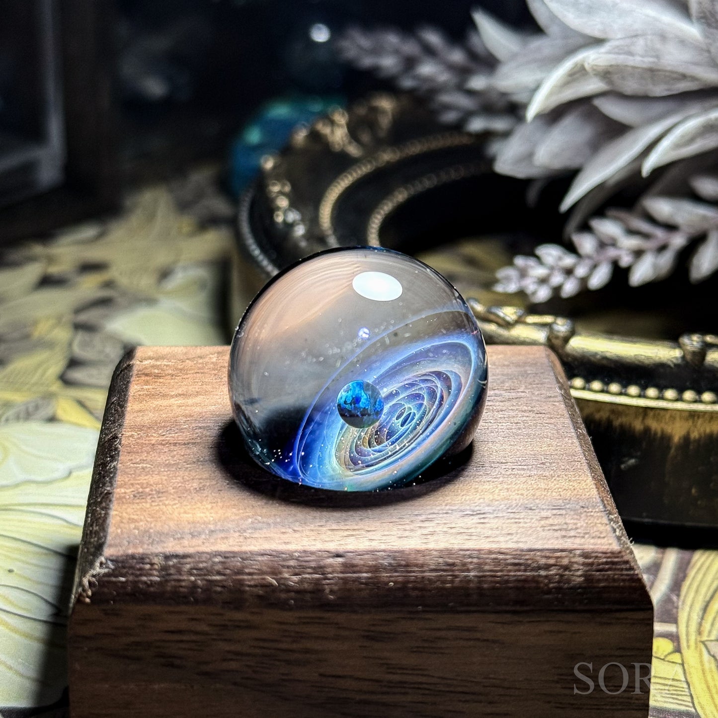 Mini Glass Marble SORA's Sparkling Universe with Companion Star