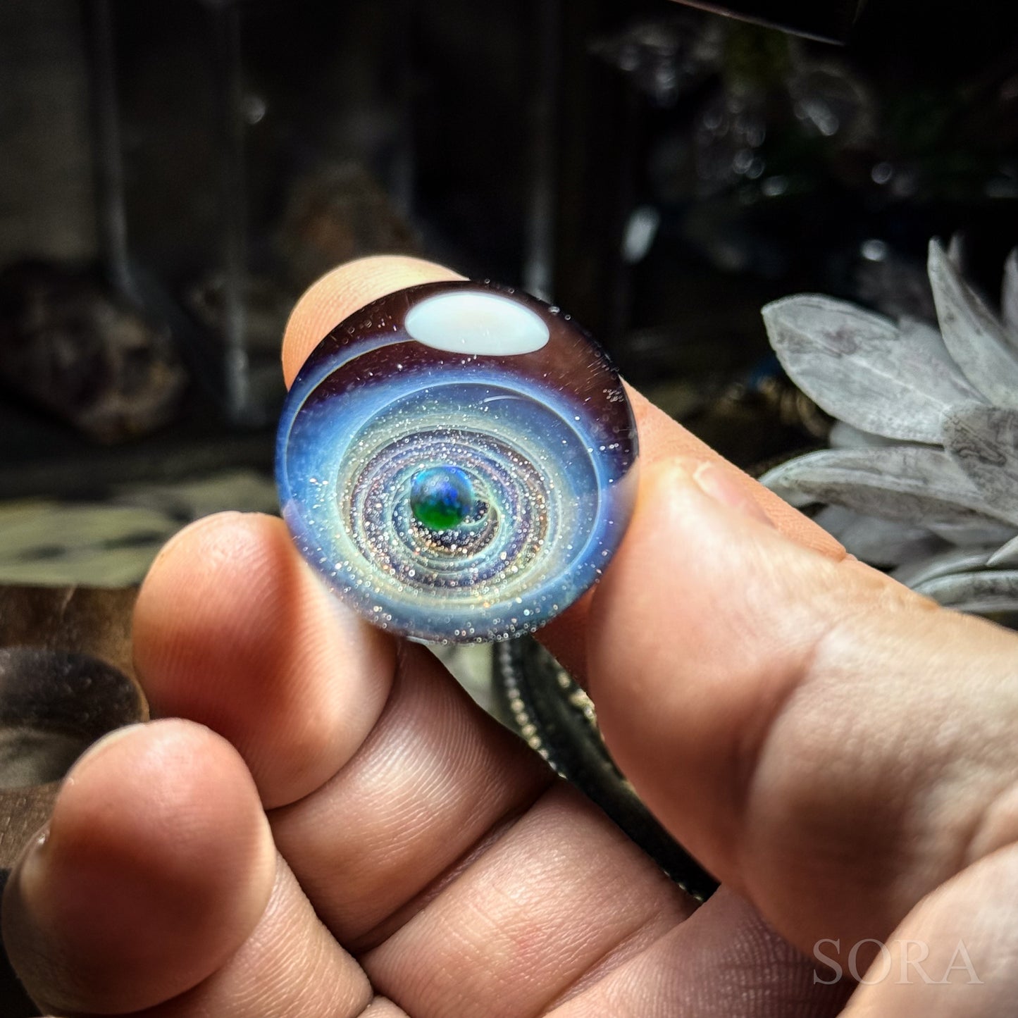 Mini Glass Marble SORA's Sparkling Universe with Companion Star
