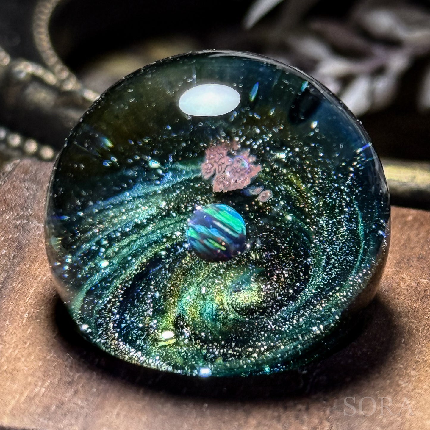Mini glass marble SORA's Galaxy Sparkle ver.3