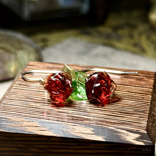 Asymmetrical Rose Earrings - Limited First-Time Price