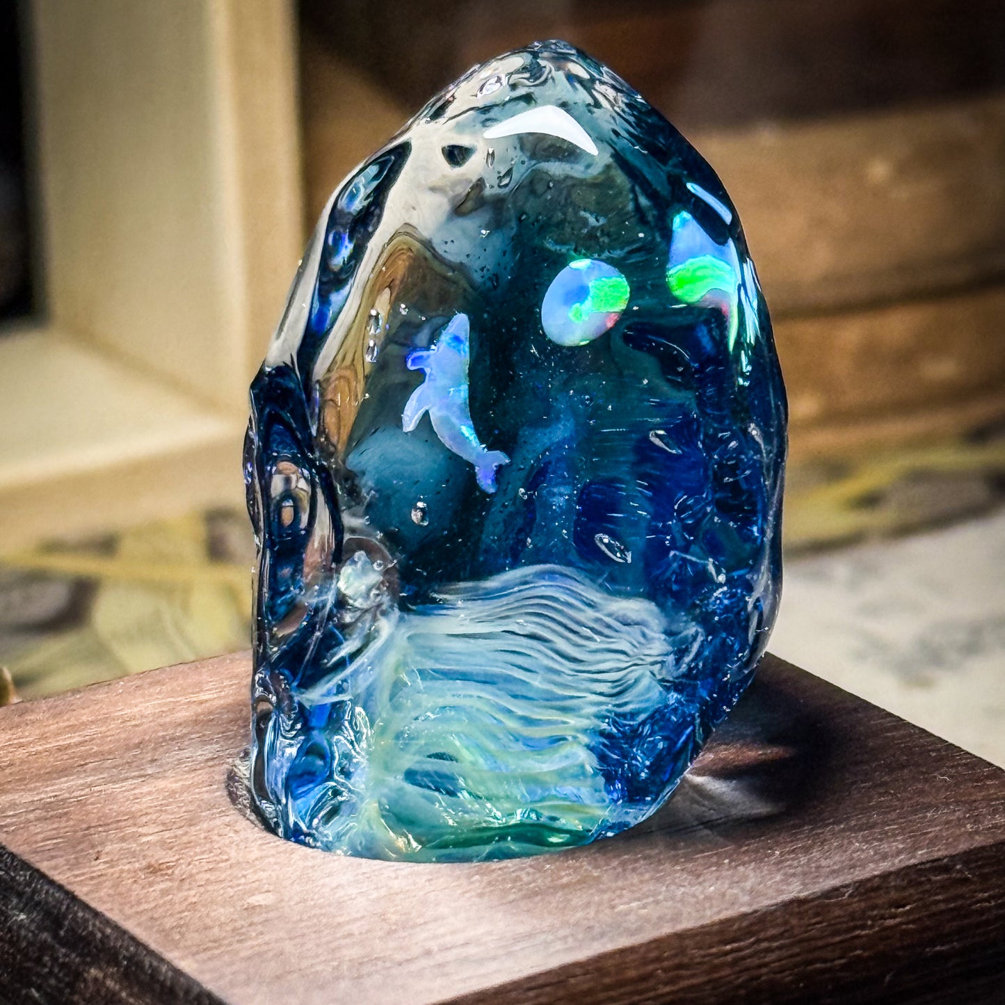 Fragments of the Universe | Whale Swimming in Space | Mini Glass Object #2607281