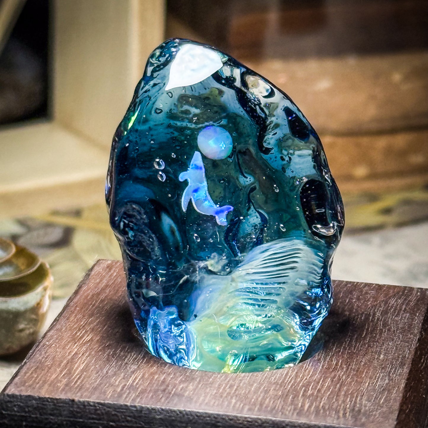 Fragments of the Universe | Whale Swimming in Space | Mini Glass Object #2607281