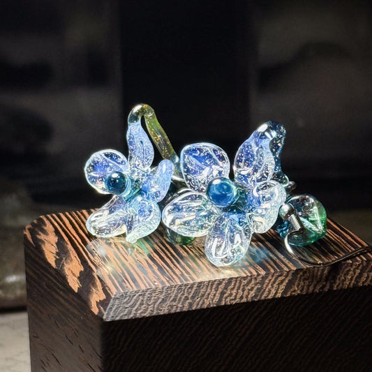 氷の華のピアス両耳用