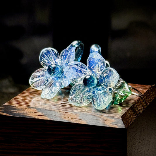 氷の華のピアス両耳用