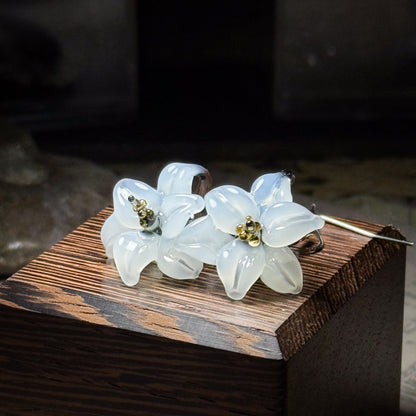 百合のピアス両耳用