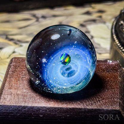 Mini Glass Marble SORA's Sparkling Universe with Companion Star