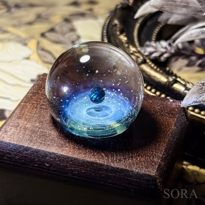 Mini Glass Marble SORA's Sparkling Universe with Companion Star
