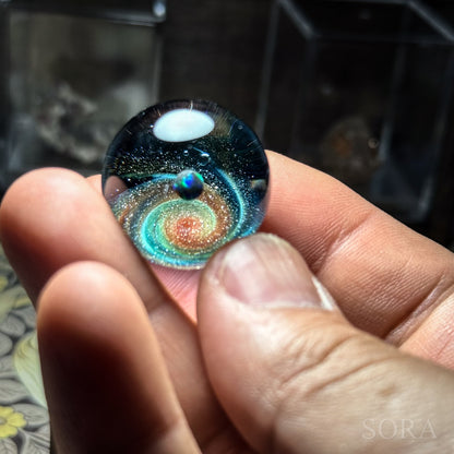 Mini glass marble SORA's Galaxy Sparkle ver.3