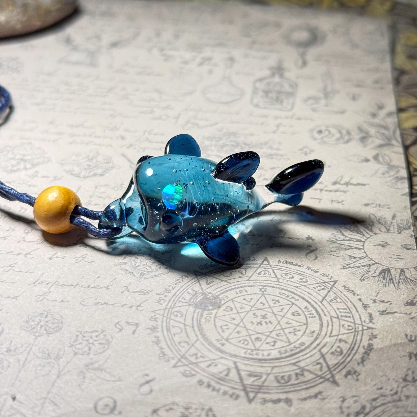 Whale Shark Space Pendant Heart