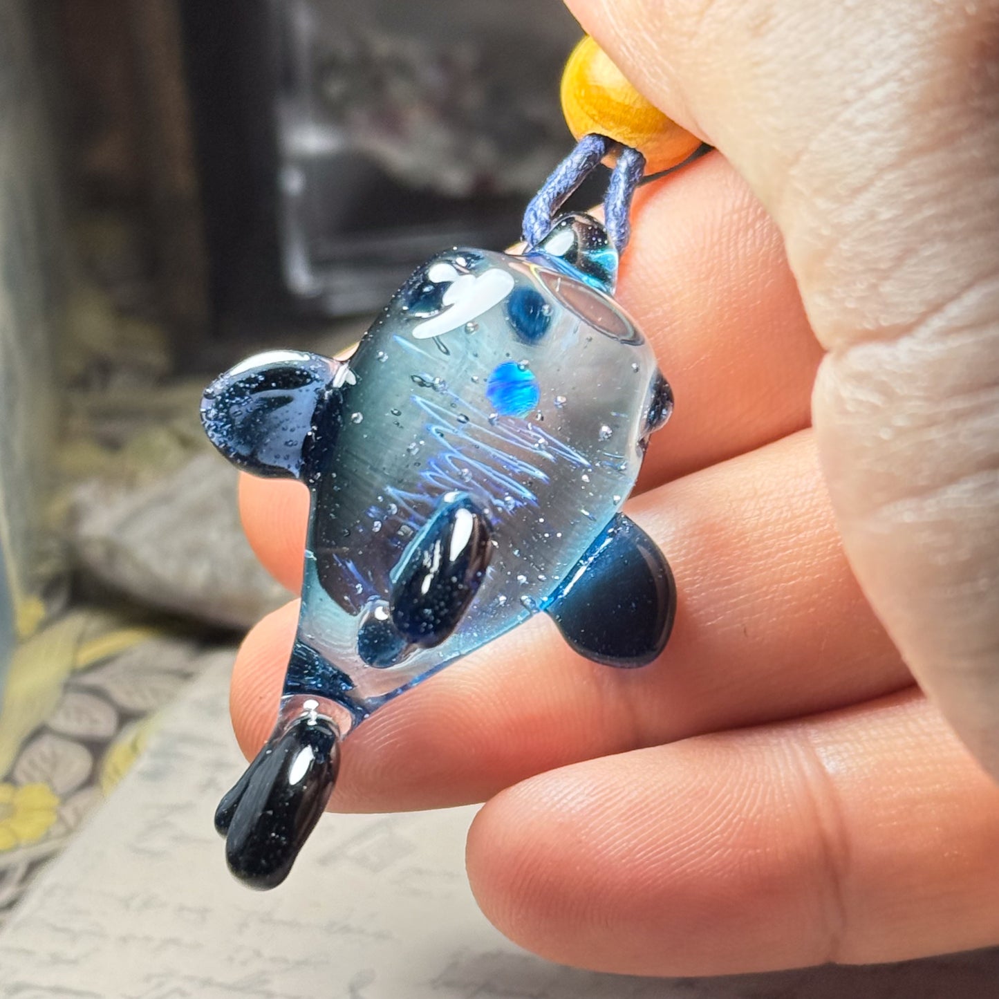 Whale Shark Space Pendant Heart