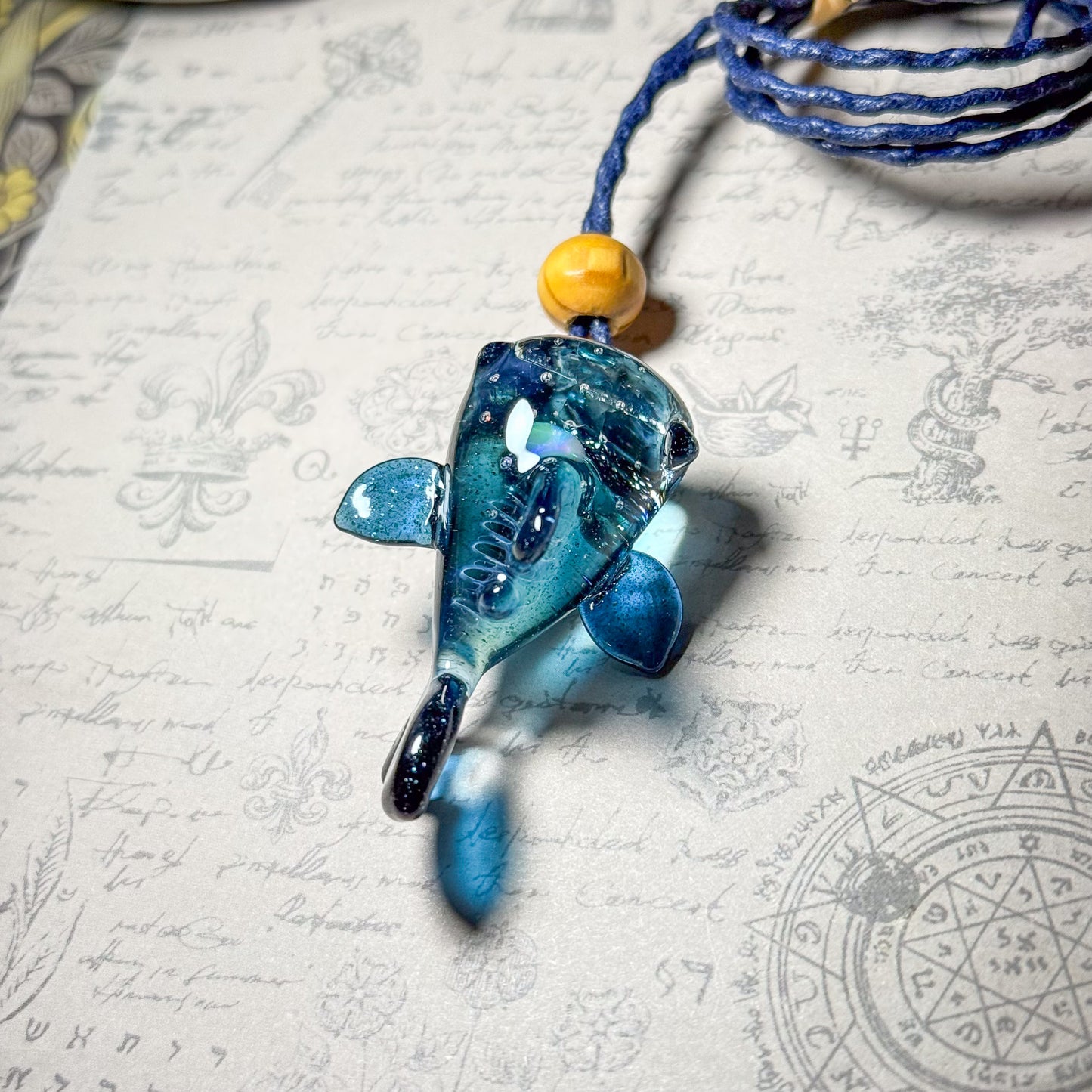 Whale Shark Space Pendant Heart