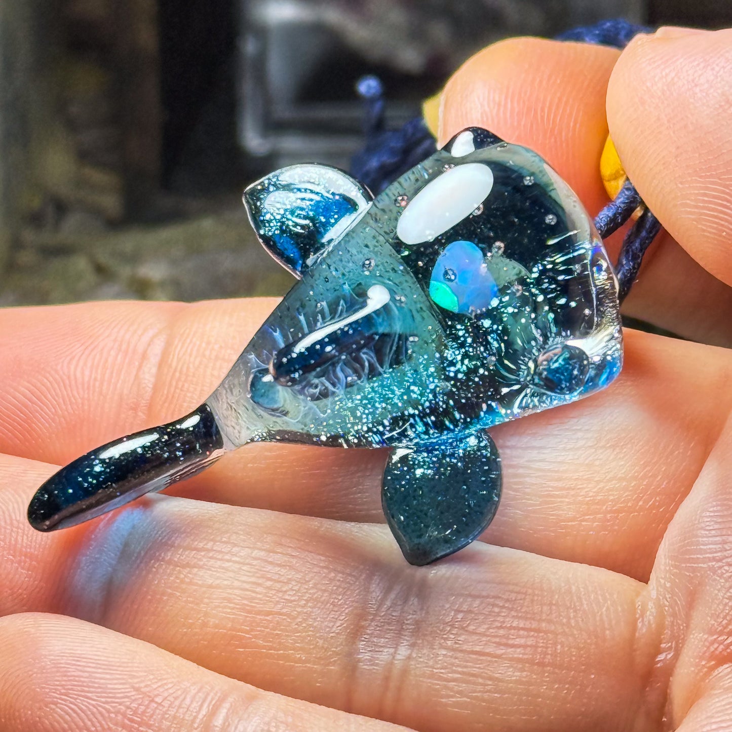 Whale Shark Space Pendant Heart