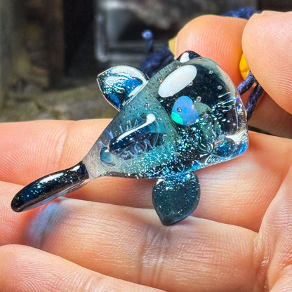 Whale Shark Space Pendant Heart