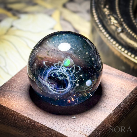 ミニガラスマーブル　星の軌跡　2つの惑星