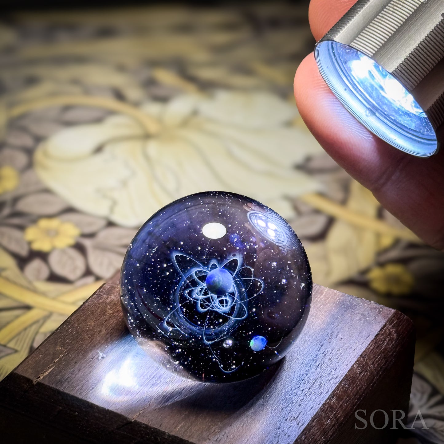 ミニガラスマーブル　星の軌跡　2つの惑星