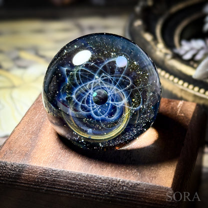ガラスマーブル　星の軌跡　2つの惑星