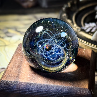 ガラスマーブル　星の軌跡　2つの惑星