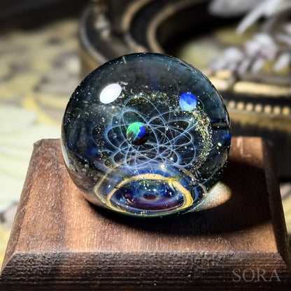 ガラスマーブル　星の軌跡　2つの惑星