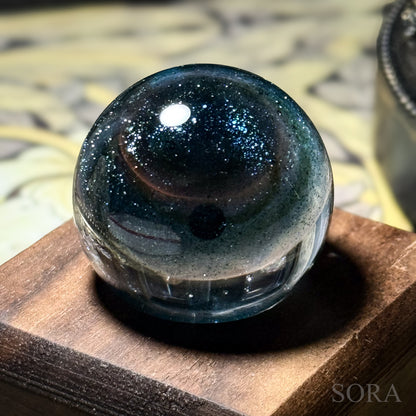 ガラスマーブル　星の軌跡　2つの惑星
