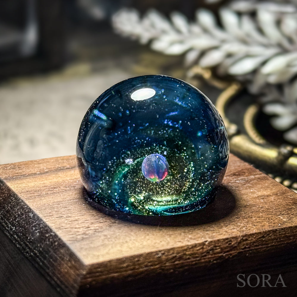 Mini glass marble SORA's Galaxy Sparkle ver.3