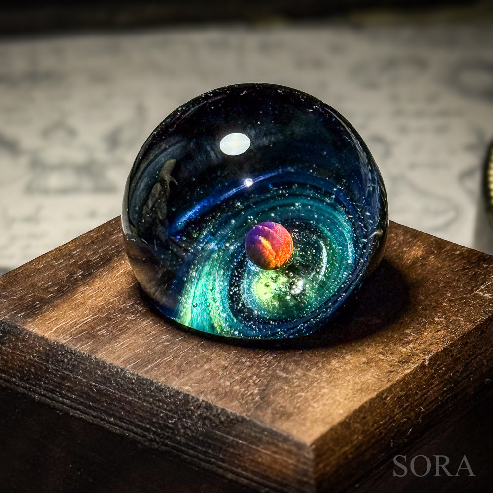 Mini glass marble SORA's Galaxy Sparkle ver.3